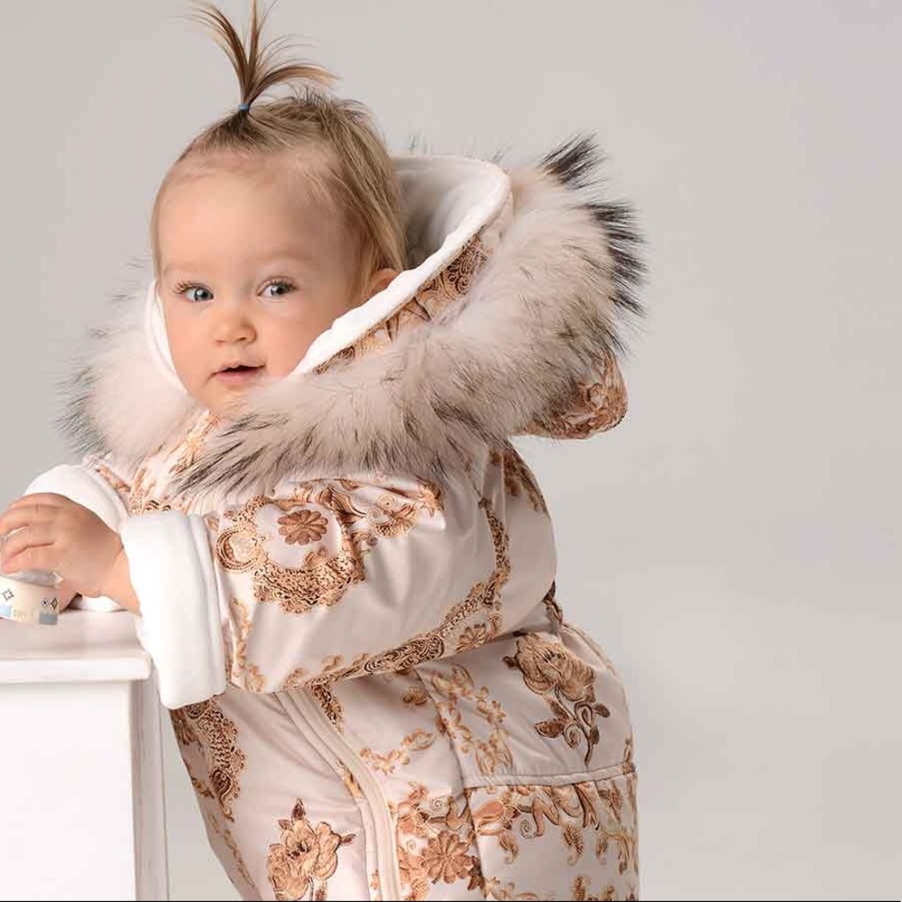 Pilguni Snowsuit with Racoon fur trim 18 months